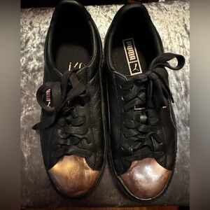 Puma Basket Platform black w/Pink (worn)